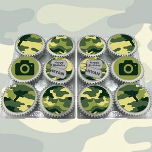 Buy Personalised Camo Cupcakes