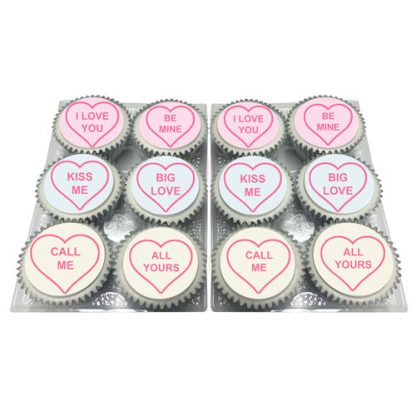 love hearts sweets cupcakes