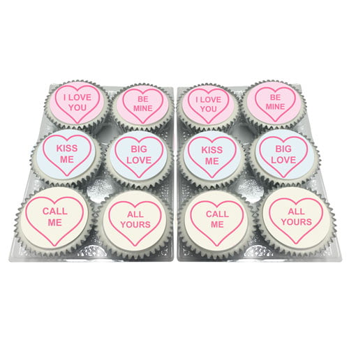 love hearts sweets cupcakes