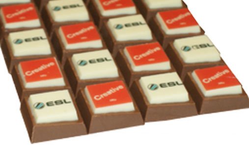 branded printed chocolates