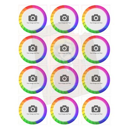 rainbow themed cupcake toppers