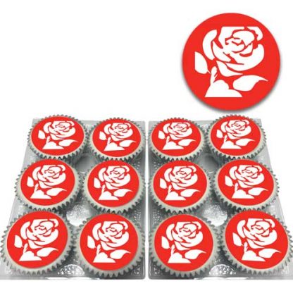 labour party logo cupcakes
