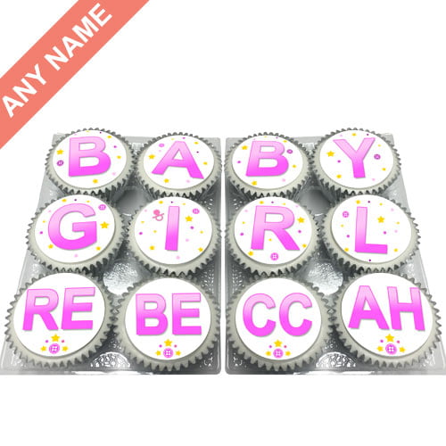 personalised baby girl cupcakes