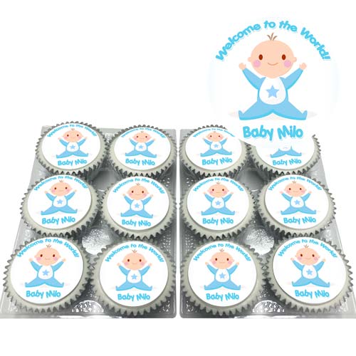 Baby Shower Boy Cupcakes