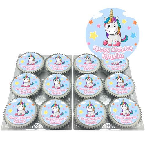 Personalised Unicorn Cupcakes
