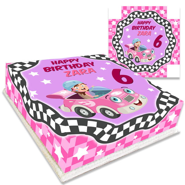 Racing Car Birthday Cake for Girls