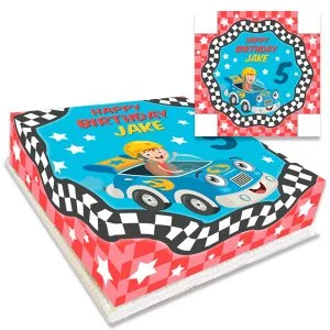 Kids Racing Car Birthday Cake Personalised