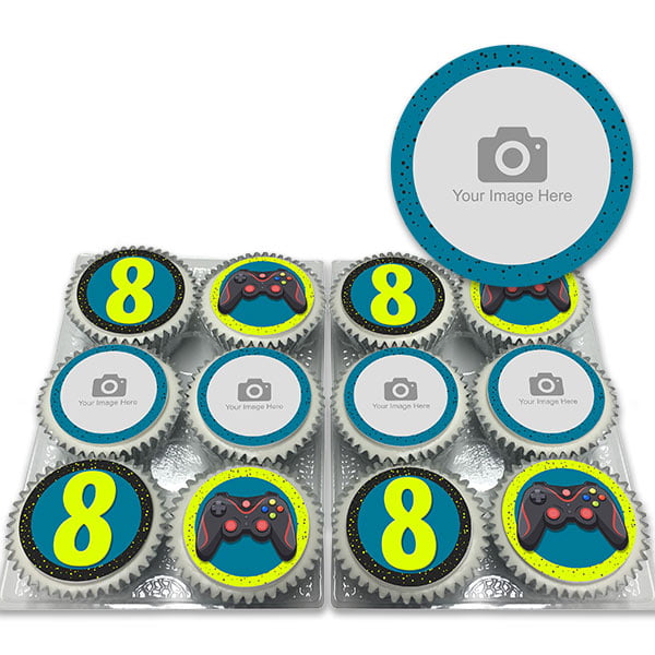 Personalised Gaming Photo Cupcakes