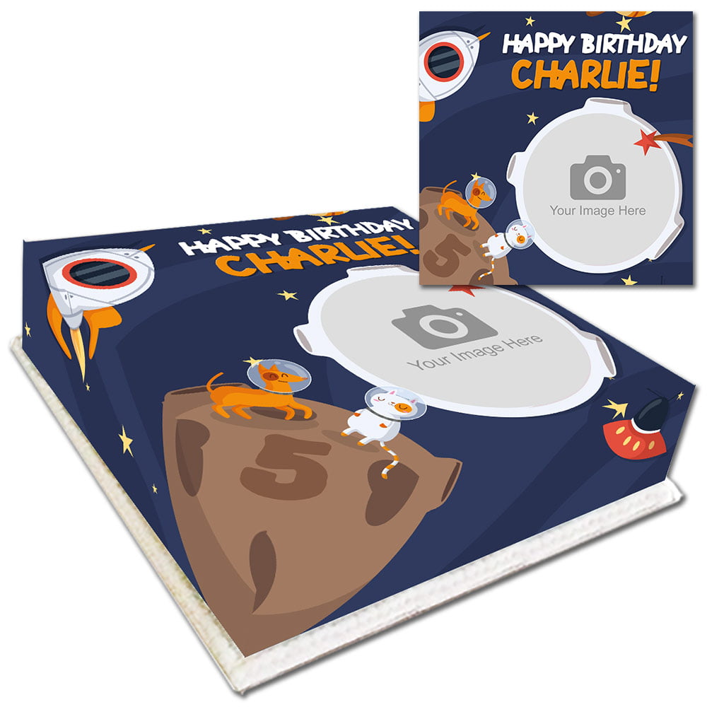 Buy Space Birthday Cake with Photo for Kids