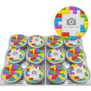 lego cupcakes | Toy Block Cupcakes with Photo Delivered