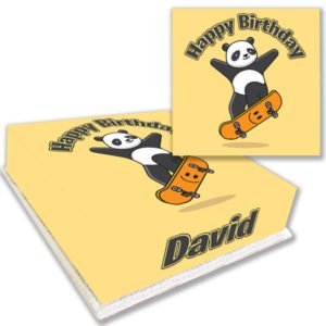 Skating Panda Birthday Cake