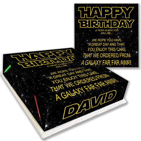 Star Wars Birthday Cake Text
