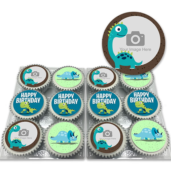 Photo Dinosaur Birthday Cupcakes