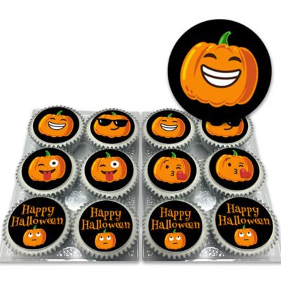 Pumpkin Emoji Cupcakes Delivered