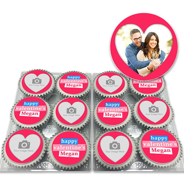 Order Happy Valentines Photo Cupcakes Delivered