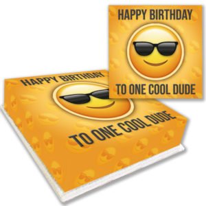 Cool Sunglasses Emoji Birthday Cake