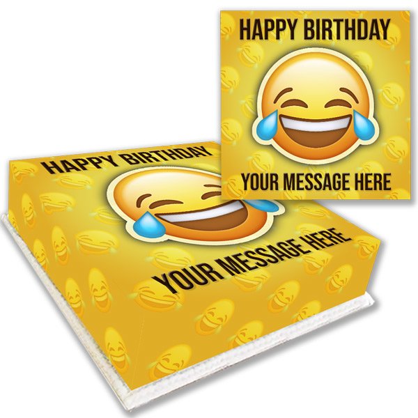 Laughing Tears Emoji Birthday Cake