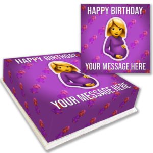 Pregnant Emoji Birthday Cake