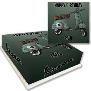 Vespa-Scooter-Text-Cake-Image