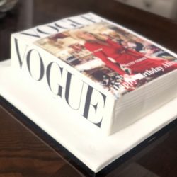 vogue book cake example made with edible photos