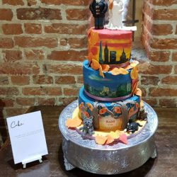 wedding cake with edible photo example